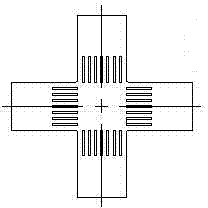 Three-dimensional cross-shaped biaxial tension test piece