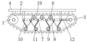 An agricultural machinery chassis that facilitates automatic adjustment of wheelbase balance