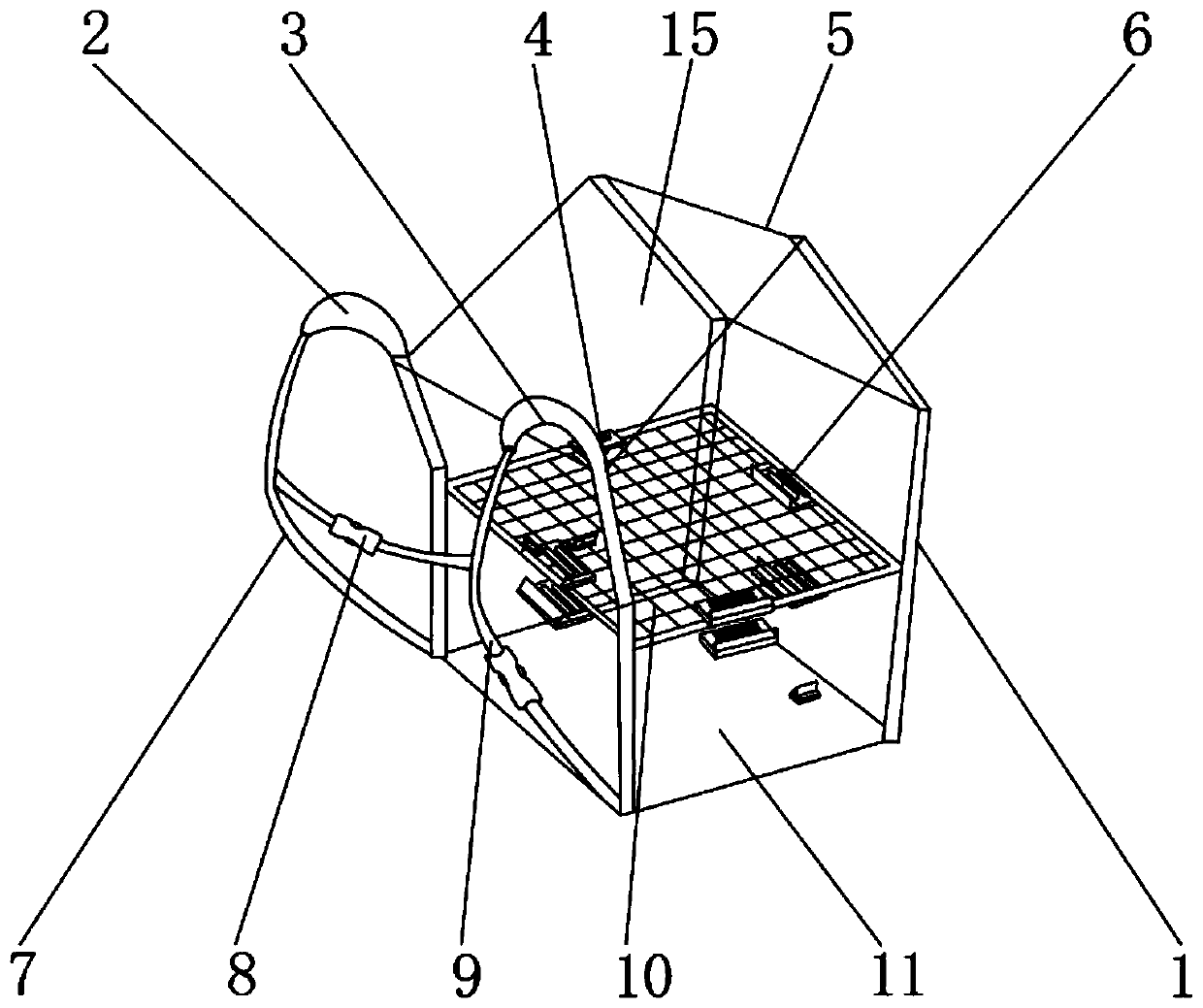 Open type layered pet backpack