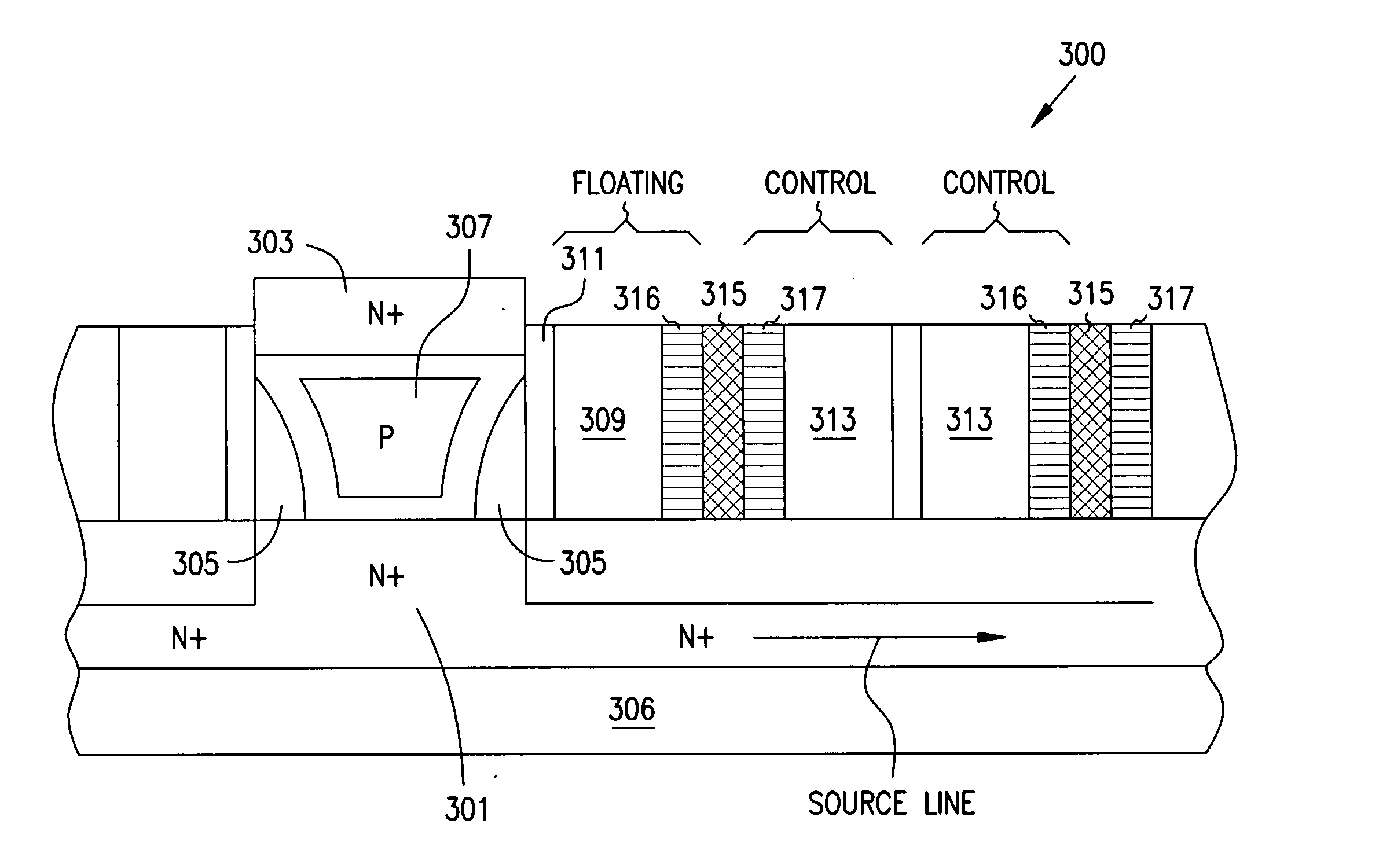 Flash memory with low tunnel barrier interpoly insulators