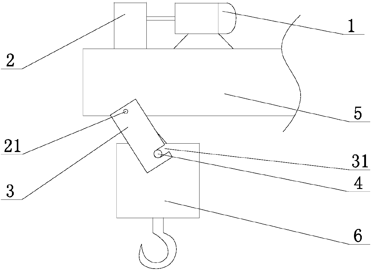 Rotation type crane hanging hook fixation apparatus