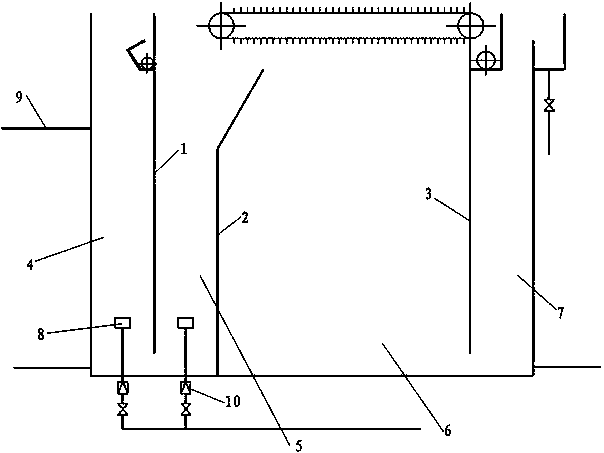 Novel water treatment air floating tank