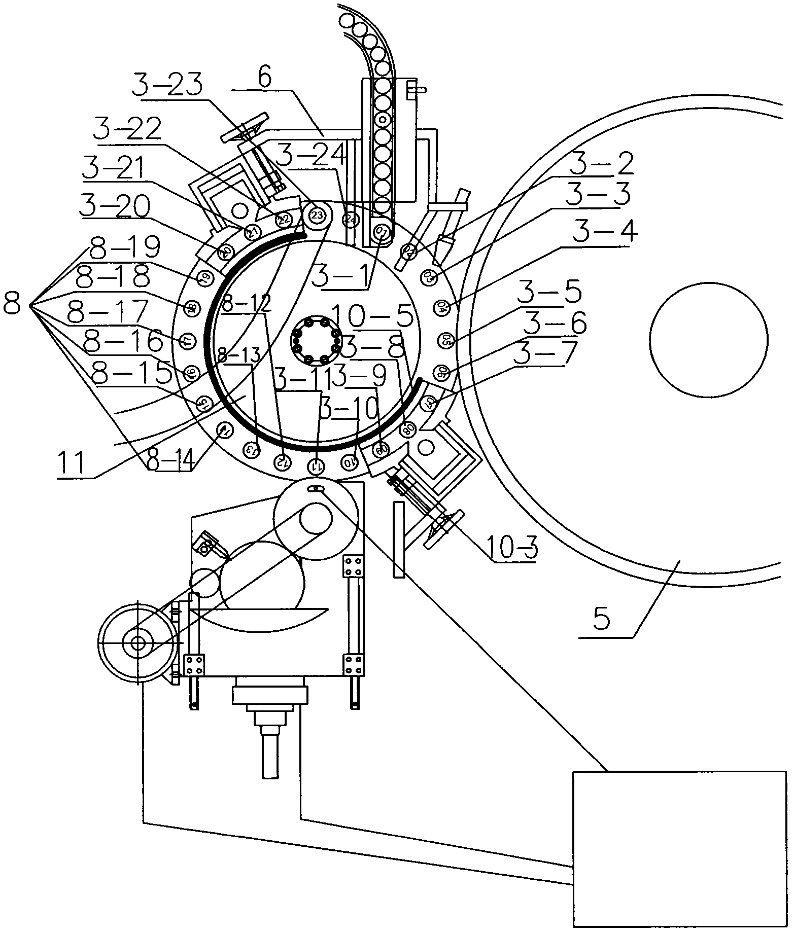 Curved surface printing multi-station function location determining method and shading device