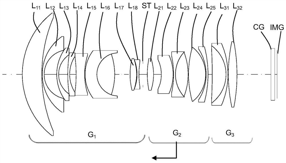 Large-target-surface large-viewing-angle machine vision lens