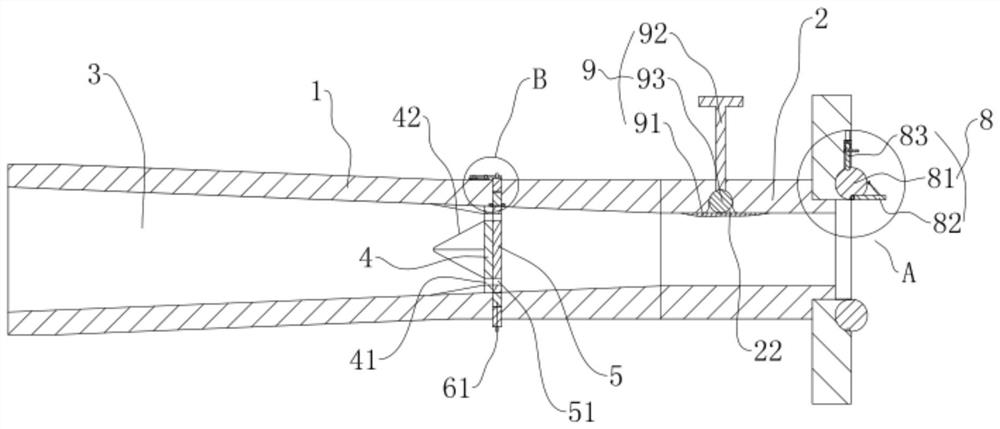 A solid co2 cleaning nozzle structure