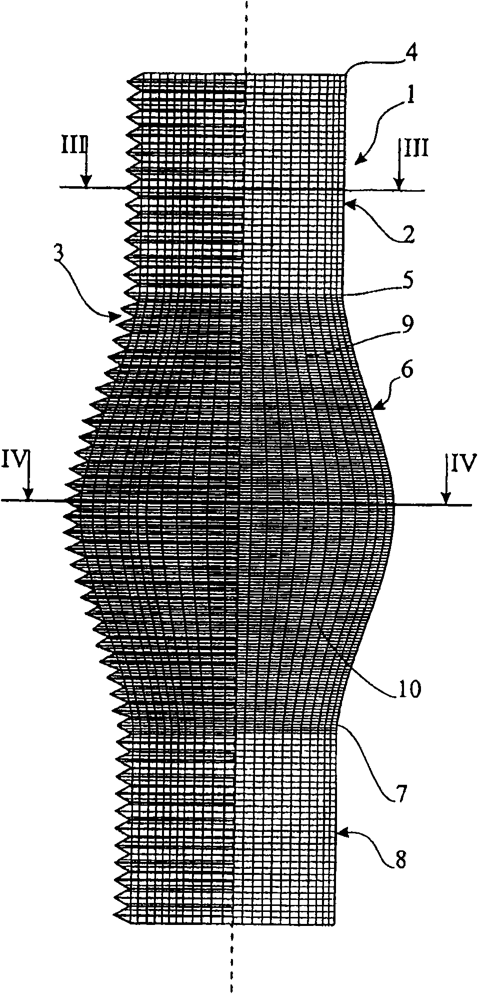 Woven aortic sinus prosthesis having a bulb