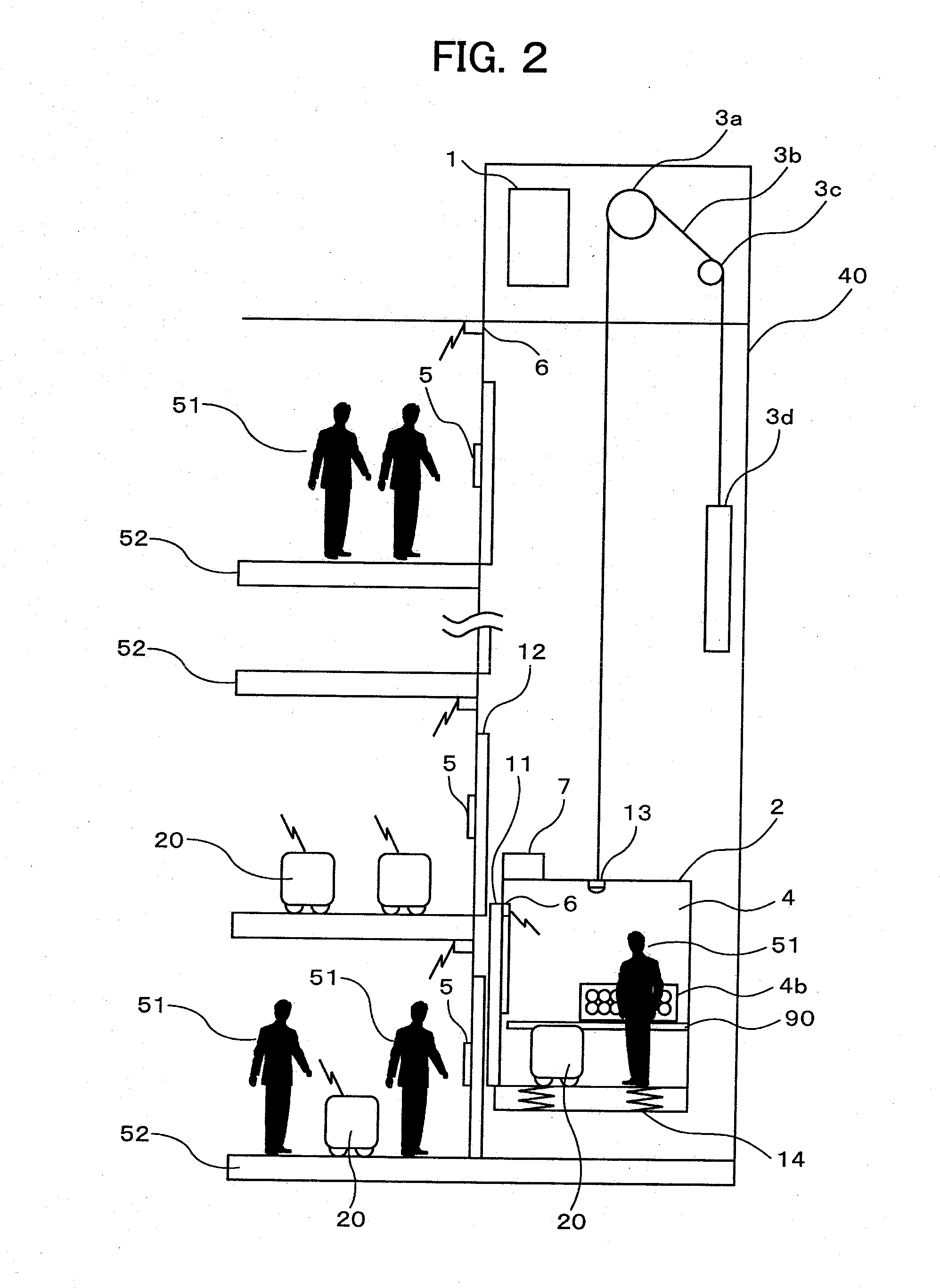 Elevator system that autonomous mobile robot takes together with person