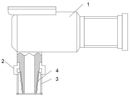 Forging and pressing integrated horizontal type male elbow with seat