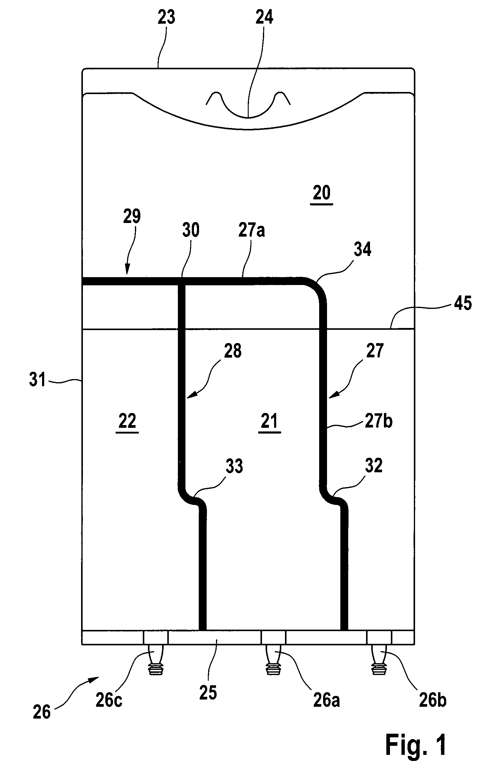 Medical container with improved peelable seal