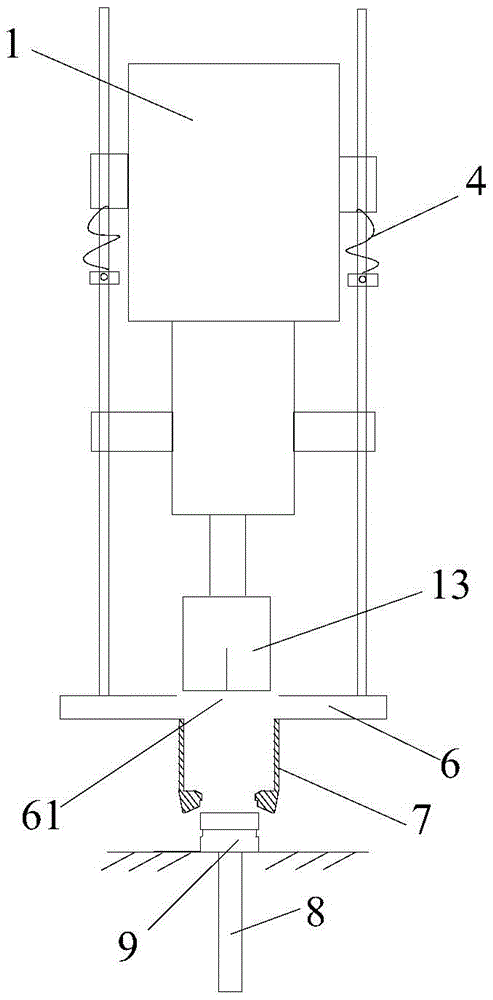 Automatic welding gun for realizing arc stud welding of T-shaped welding stud