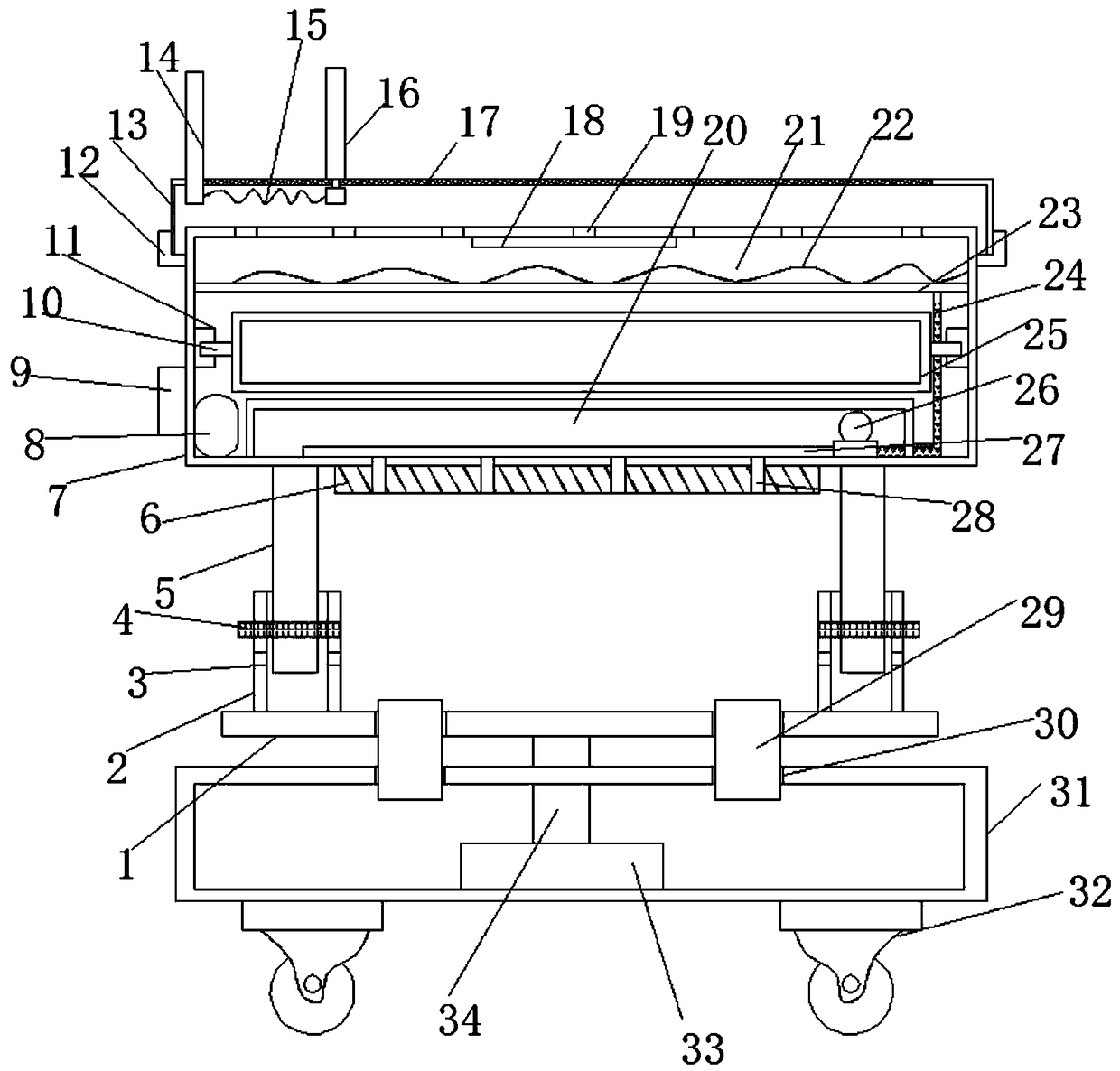 Student desk and chair set capable of carrying out automatic regulation and heating