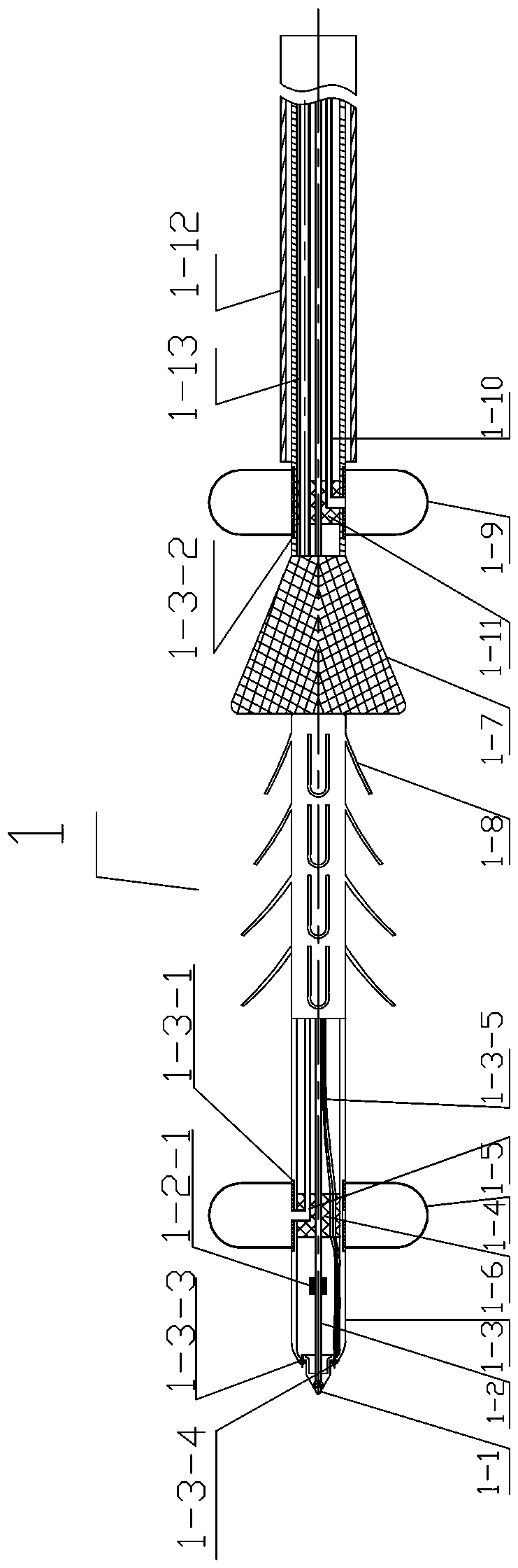 One-way thrombus removal device