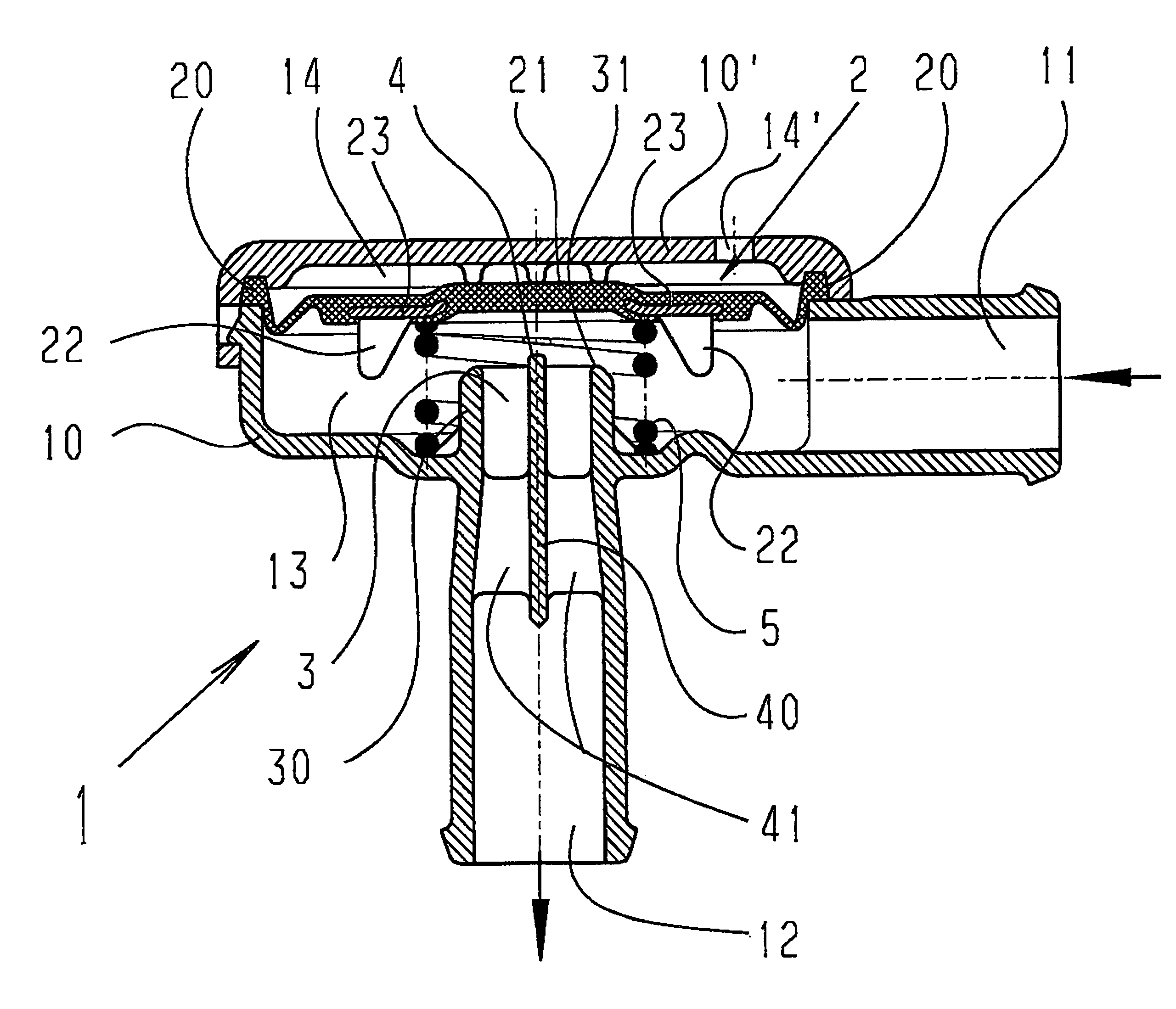 Pneumatic pressure regulation valve