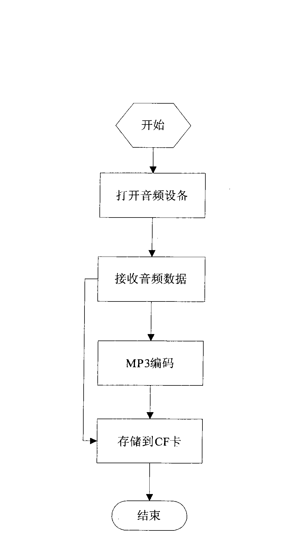 Professional audio recording and reproducing equipment using CF card as storage medium