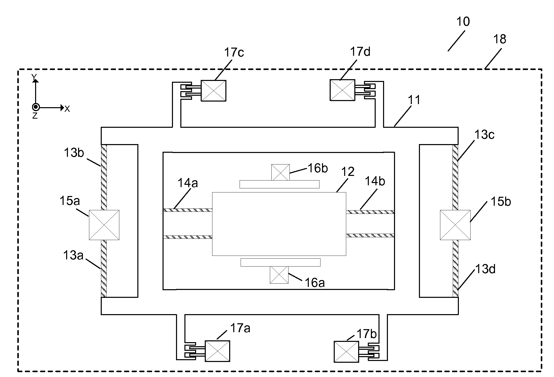 MEMS device with improved spring system