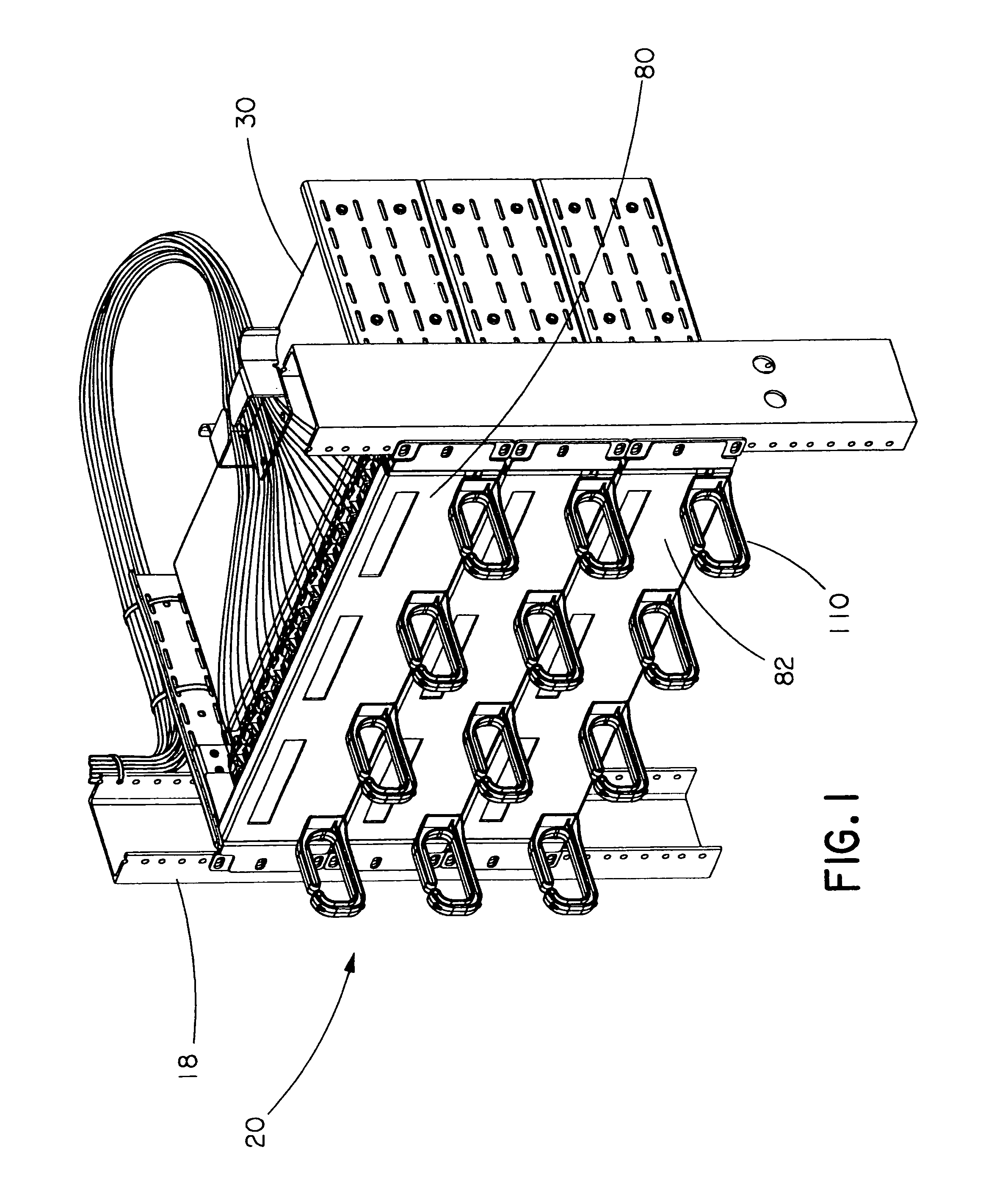 Front access punch down patch panel