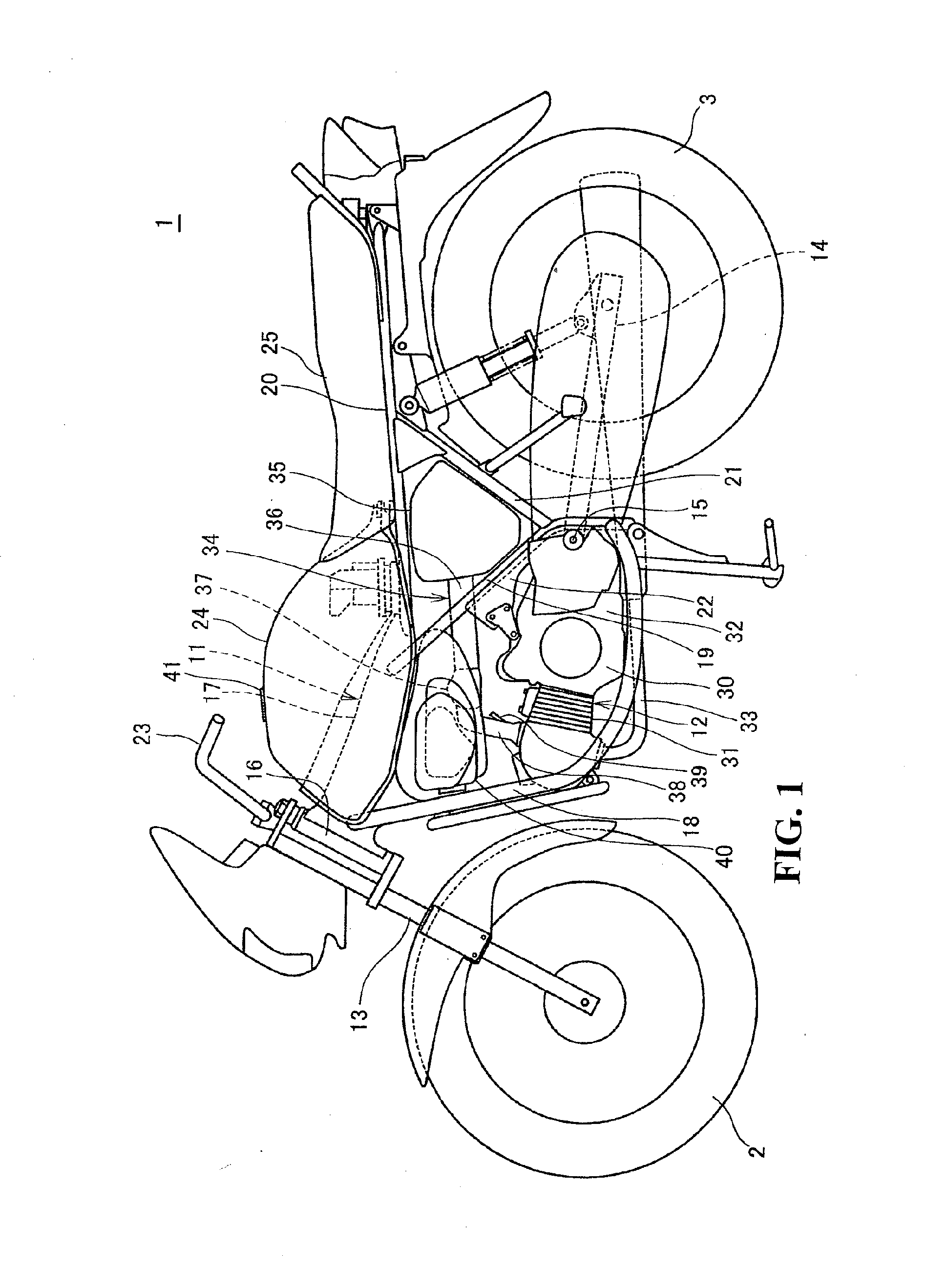 Evaporative fuel treatment apparatus of vehicle