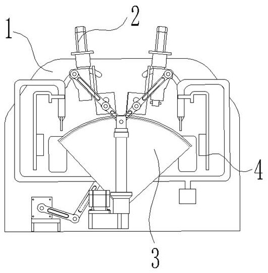 Carbon brush cambered surface automatic grinding tool and using method thereof