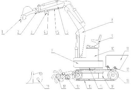 Agricultural comprehensive treatment machine