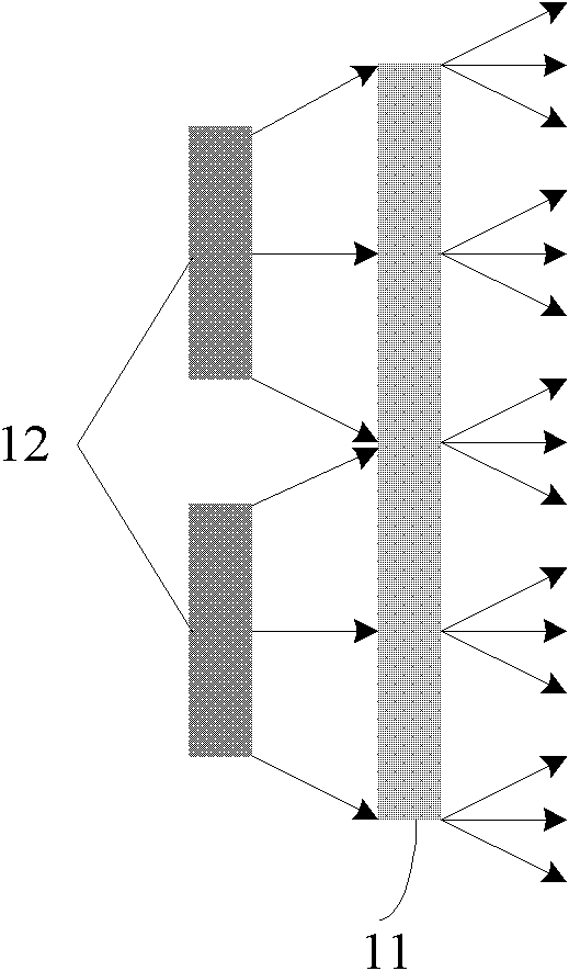 Device for removing display pixel particle effect and OLED (organic light emitting diode) display screen