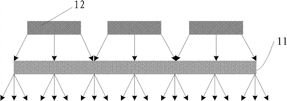 Device for removing display pixel particle effect and OLED (organic light emitting diode) display screen