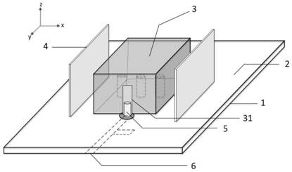 Wide-beam dielectric resonator antenna based on embedded metal pillars