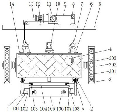 External wall brushing device for building construction