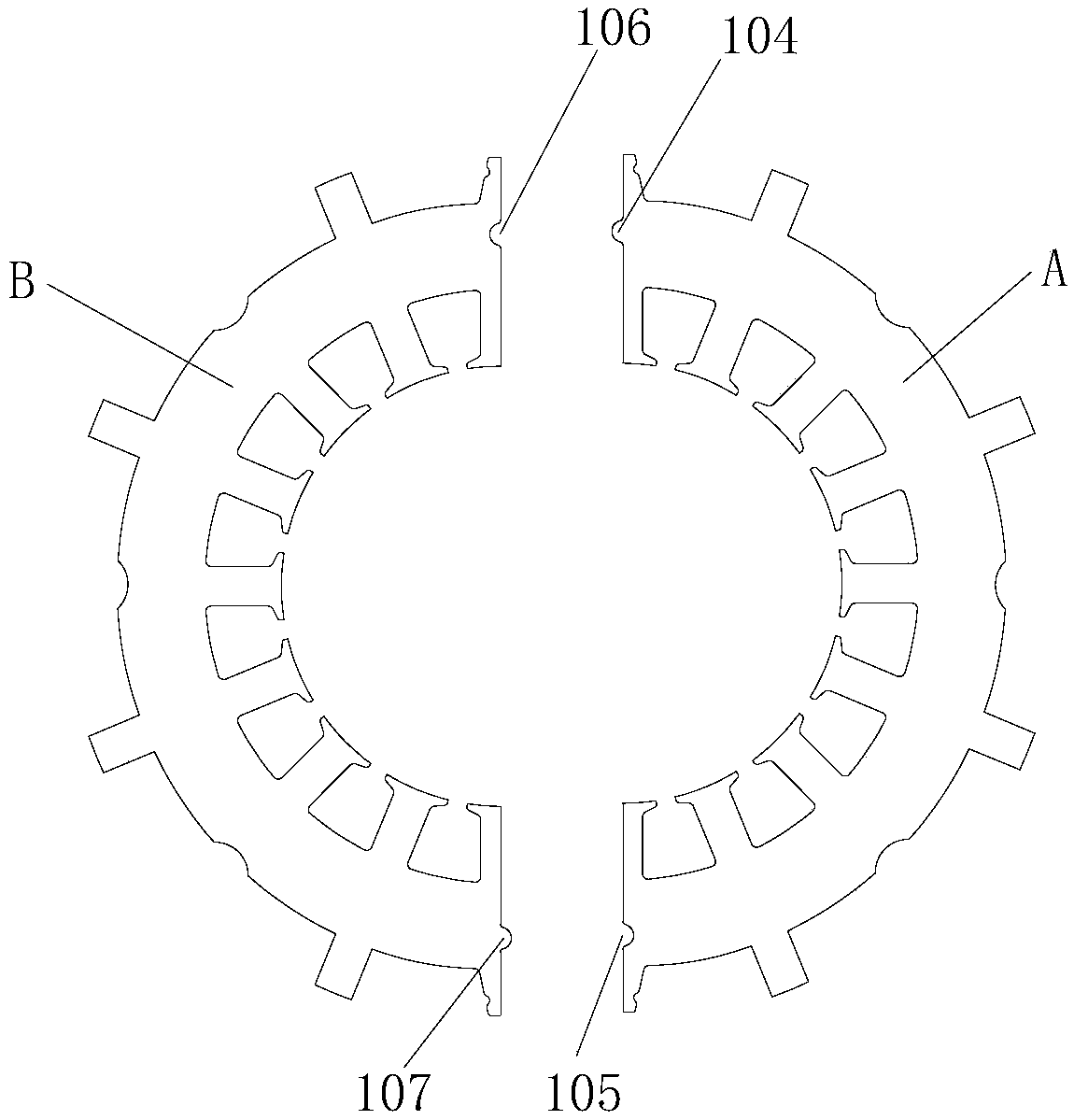 Stator punching plate, stator assembly and motor