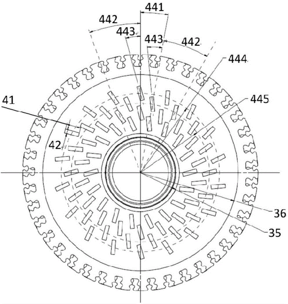 Cooling structure for high-temperature rotating wheel disc