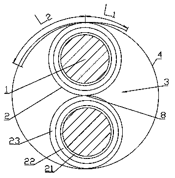 Ultrahigh frequency digital communication cable and preparation method thereof