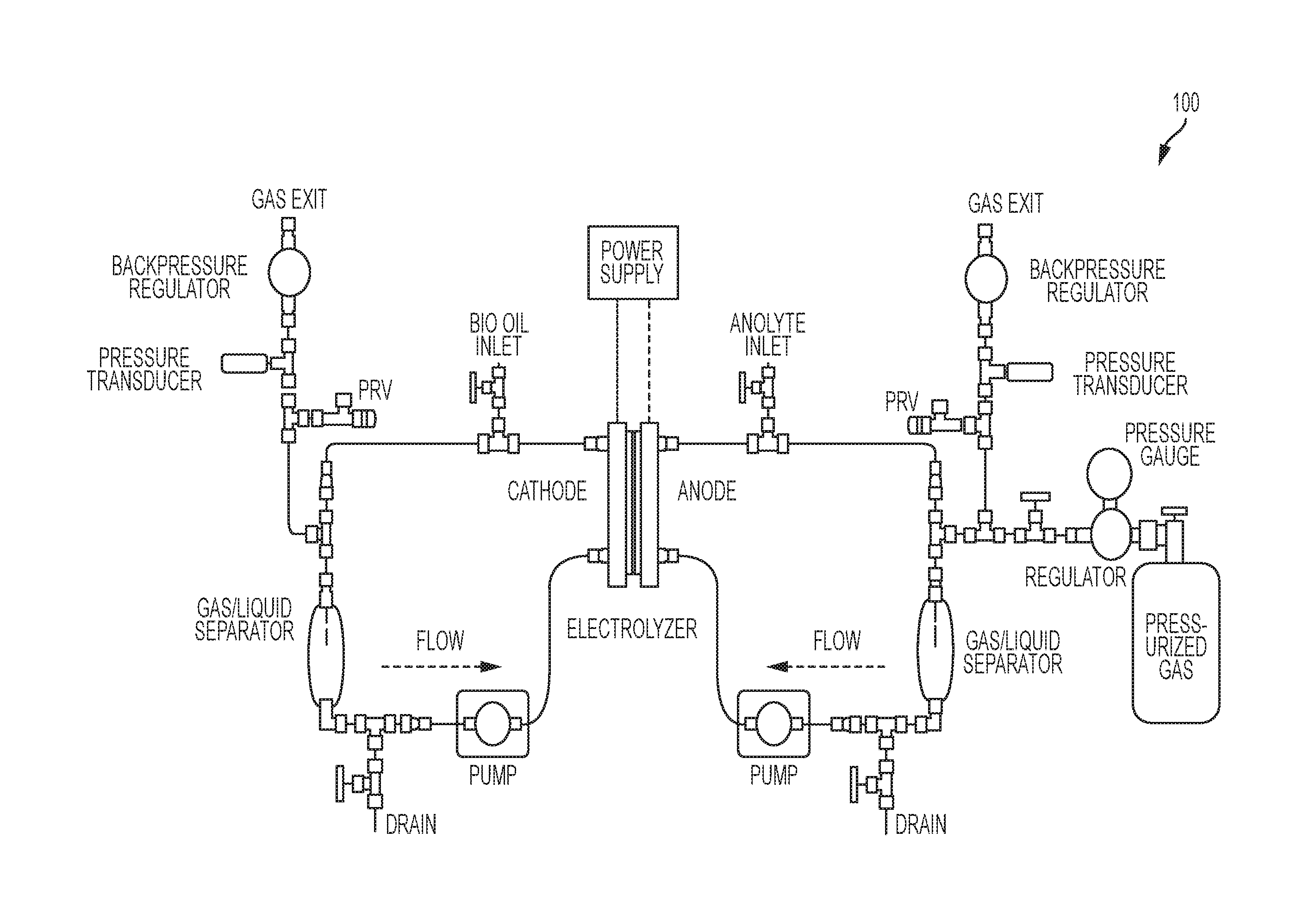 System and process for electrochemical upgrading of bio-oils and biocrudes