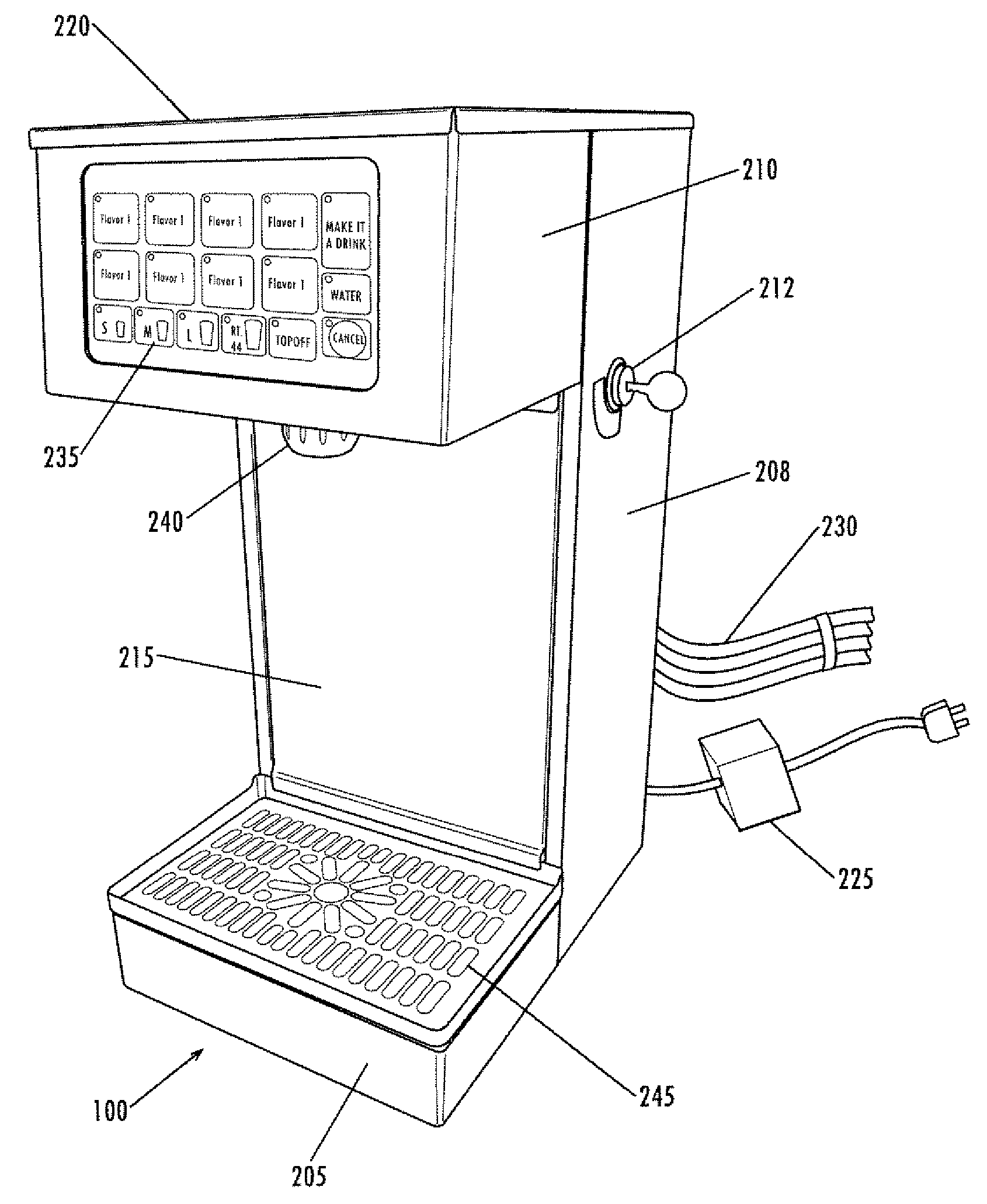 Systems and methods for dispensing flavor doses and blended beverages