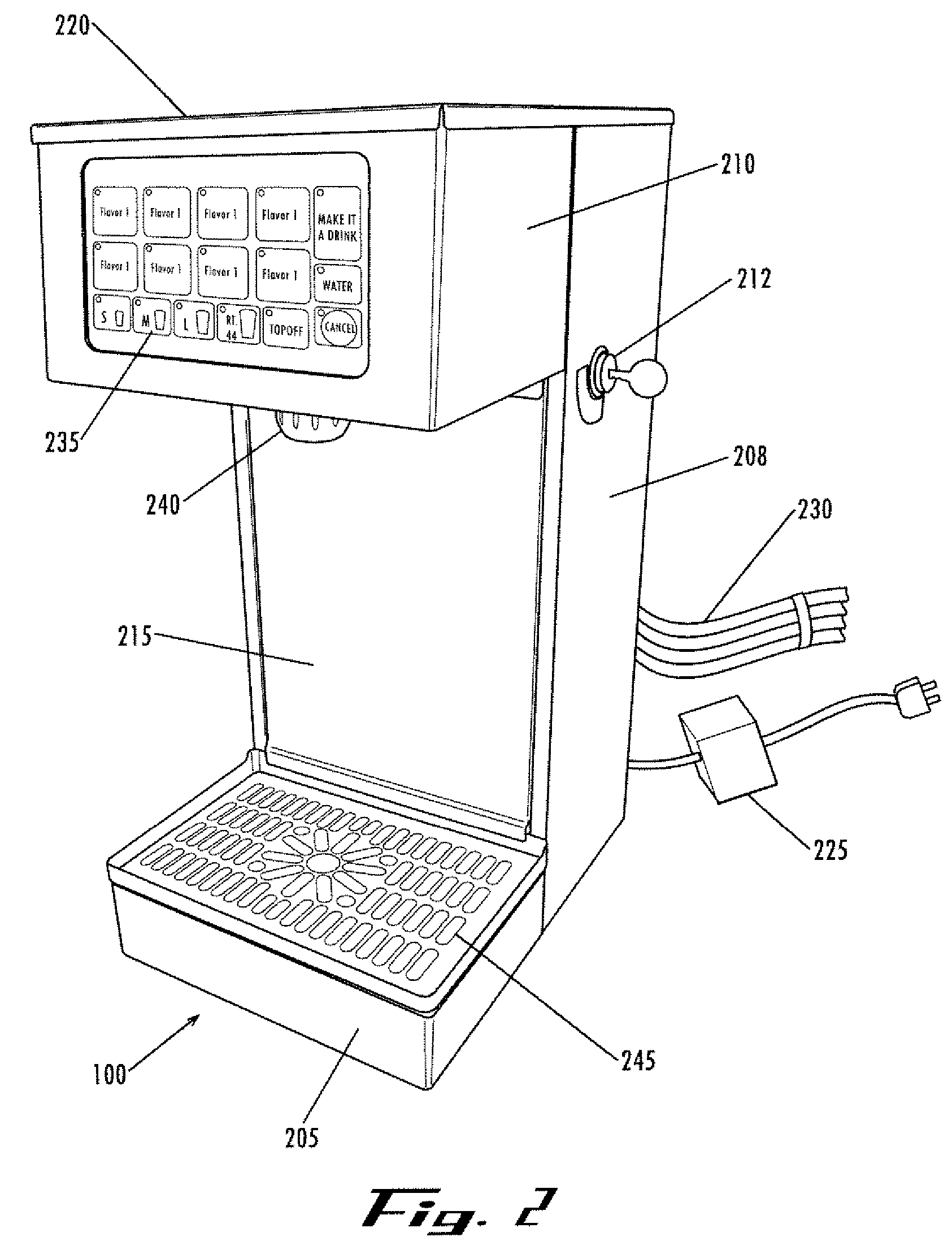 Systems and methods for dispensing flavor doses and blended beverages