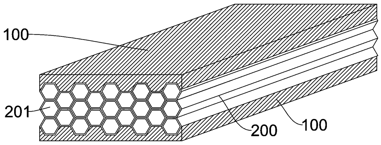 High strength wood plastic composite plate capable of reducing noise