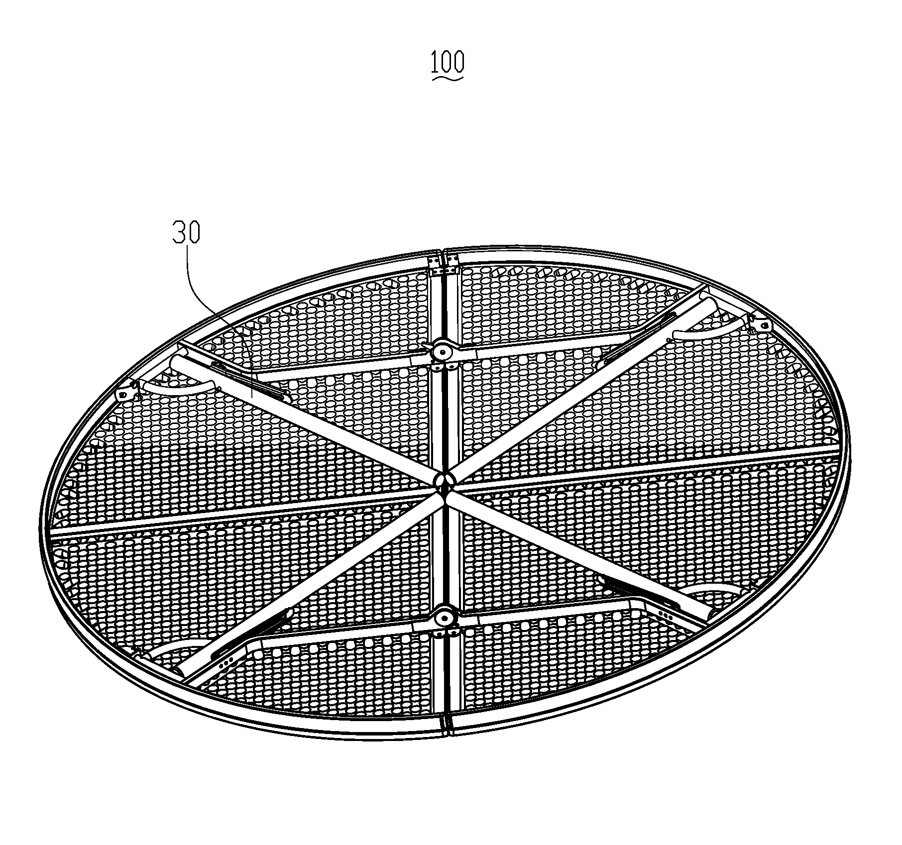 Folding round table