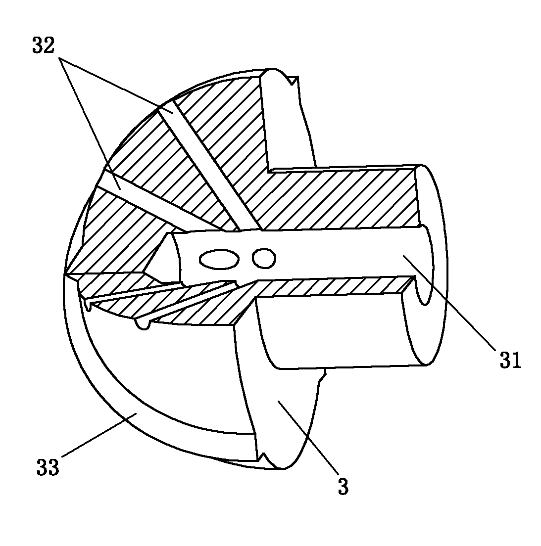 Self-rotating jet drilling device