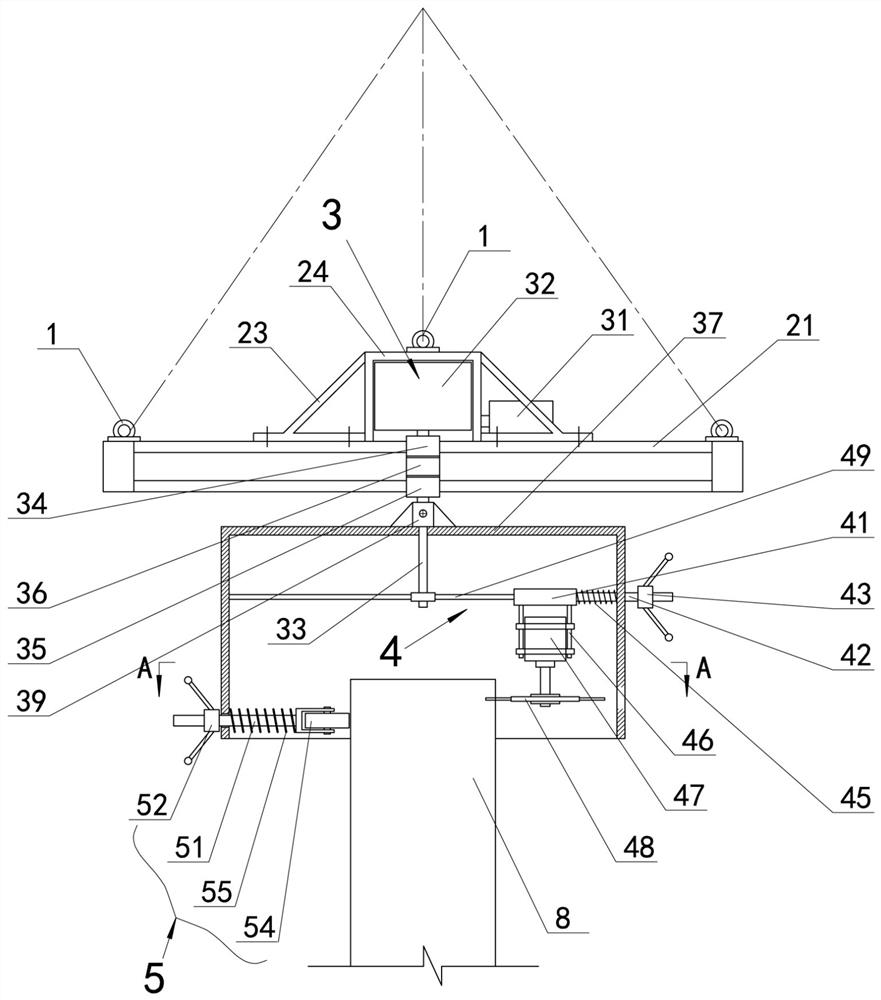 Lifting cast-in-place pile head cutting device