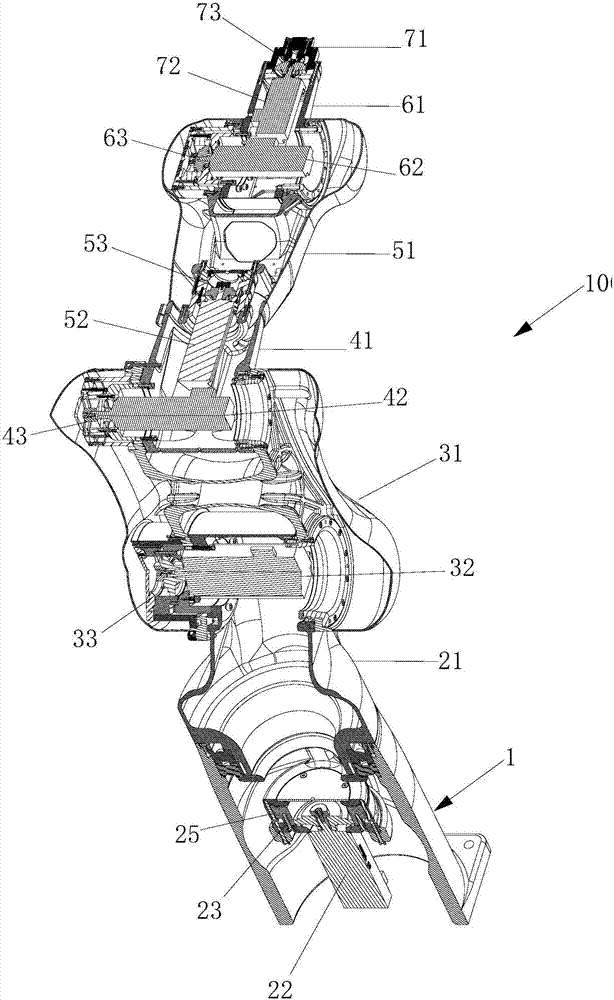 Six-axis mechanical arm