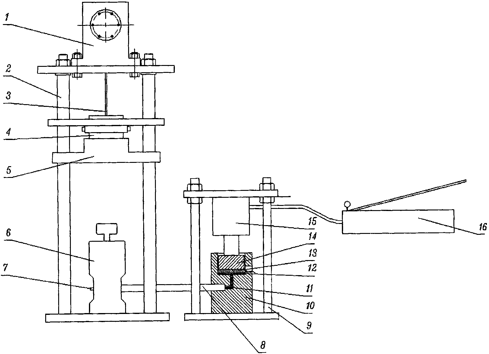 Dynamic high-pressure calibration device of flat type pressure sensor