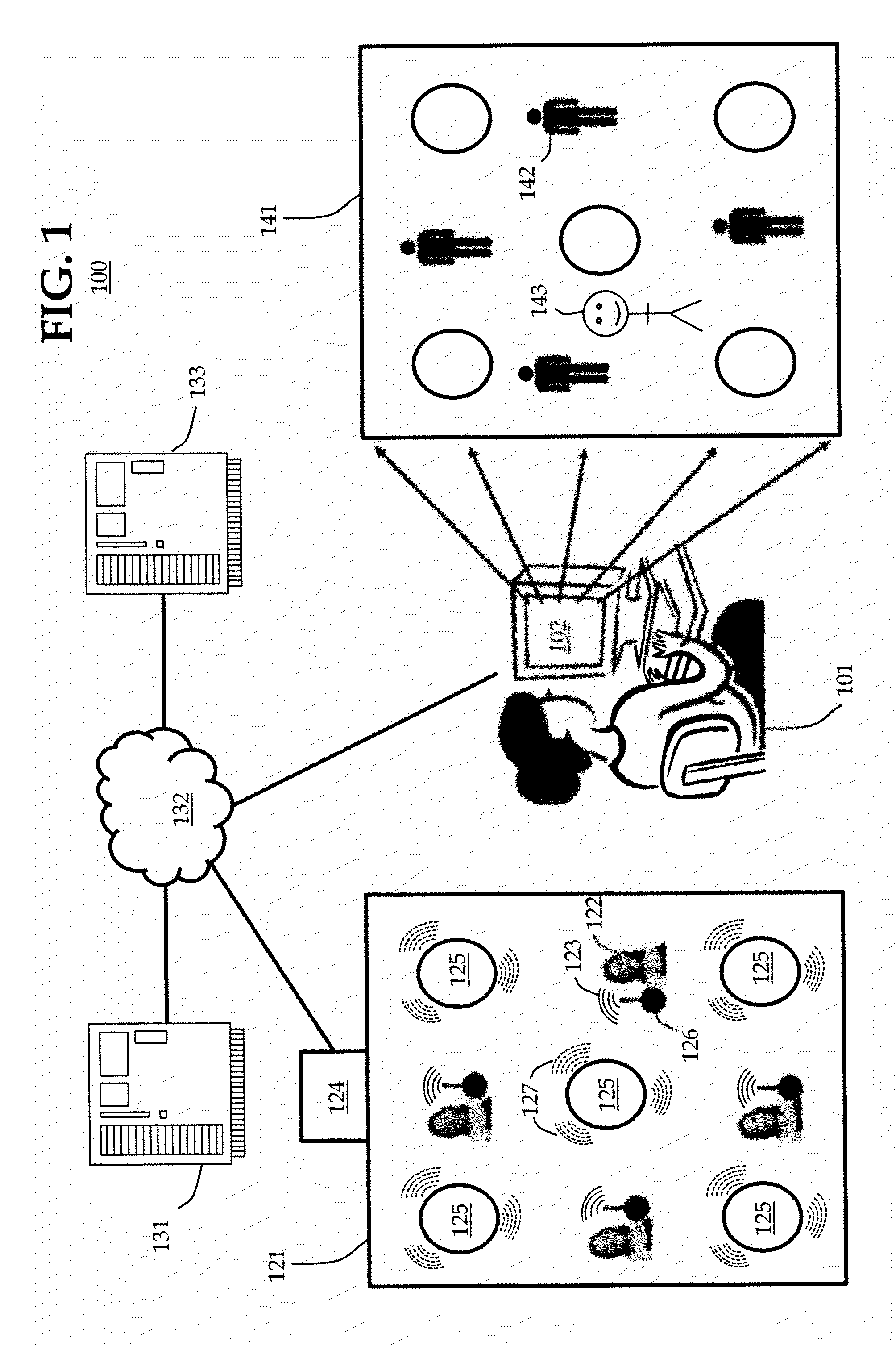 System and method for automatic merging of real and virtual environments