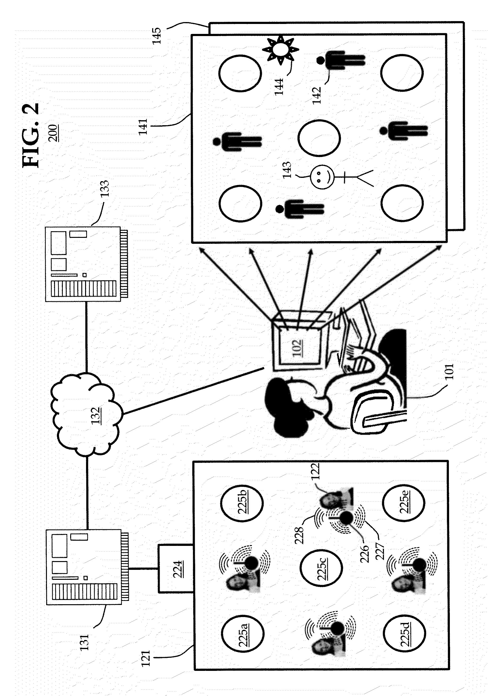 System and method for automatic merging of real and virtual environments