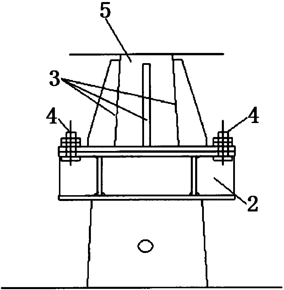 Herringbone column power transformation frame steel tube lightning rod capable of alleviating wind-induced vibration