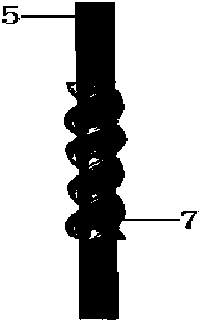 Herringbone column power transformation frame steel tube lightning rod capable of alleviating wind-induced vibration