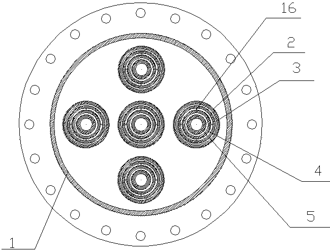 Tubular type double-annular channel double-sided heat-exchange large-flux microchannel reactor