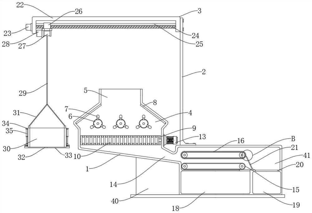 House building construction waste recovery device and using method thereof