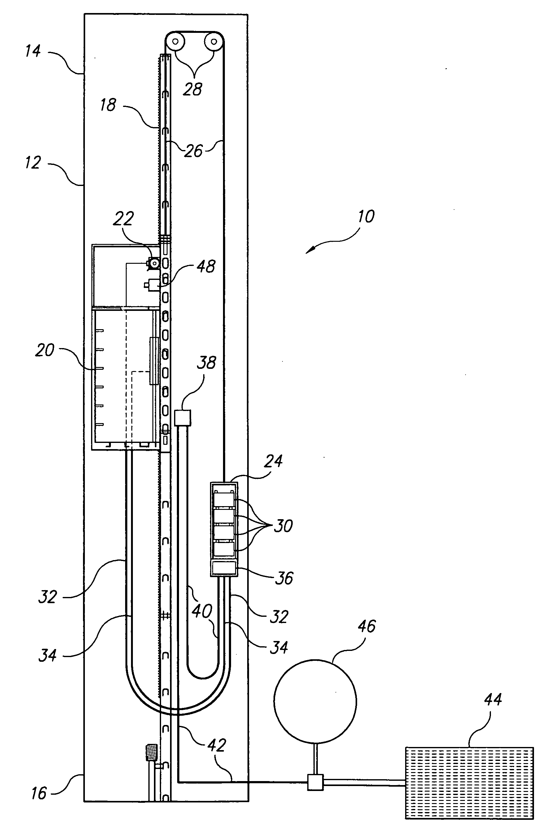 Battery counterweighted elevator