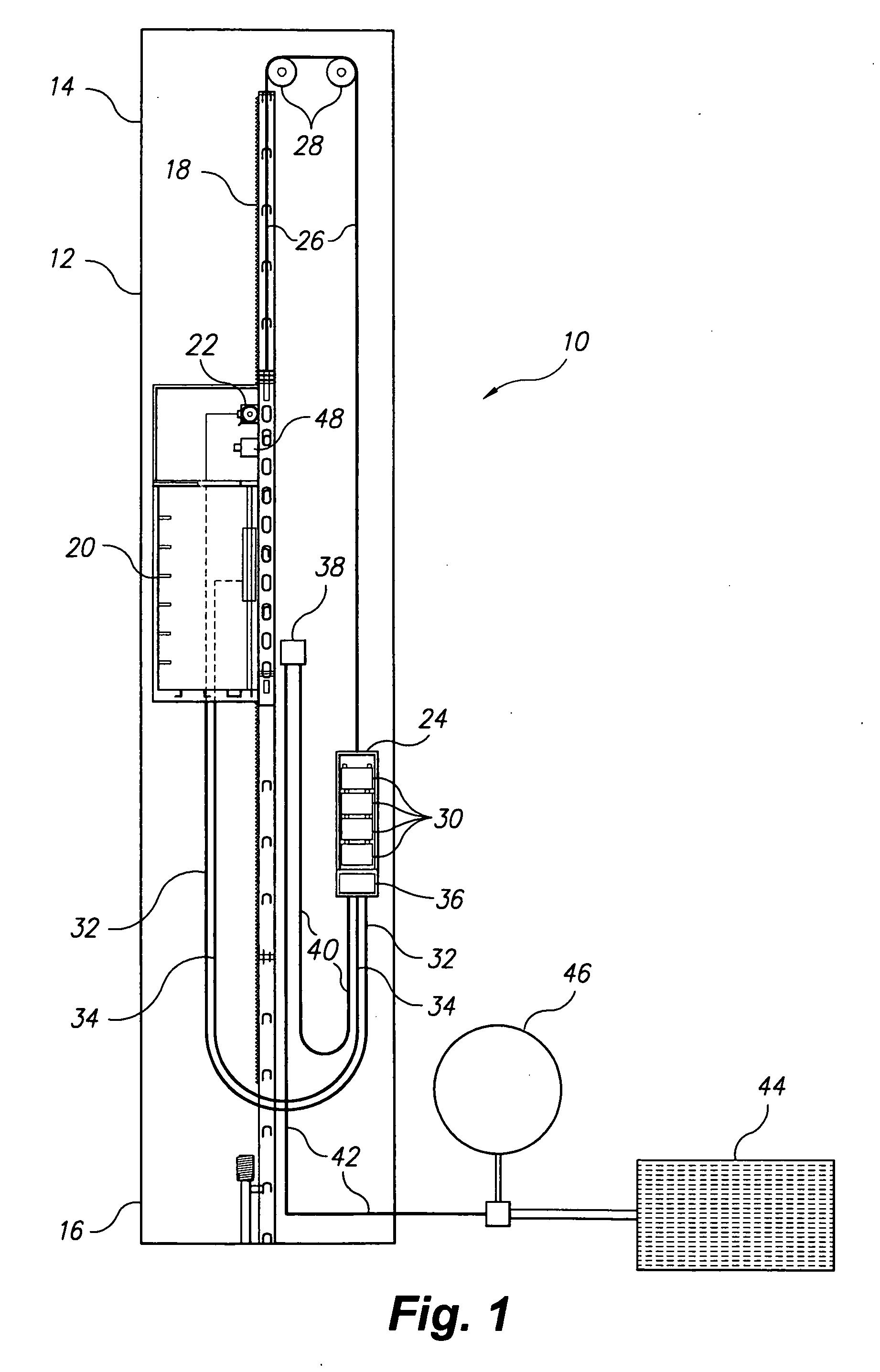 Battery counterweighted elevator