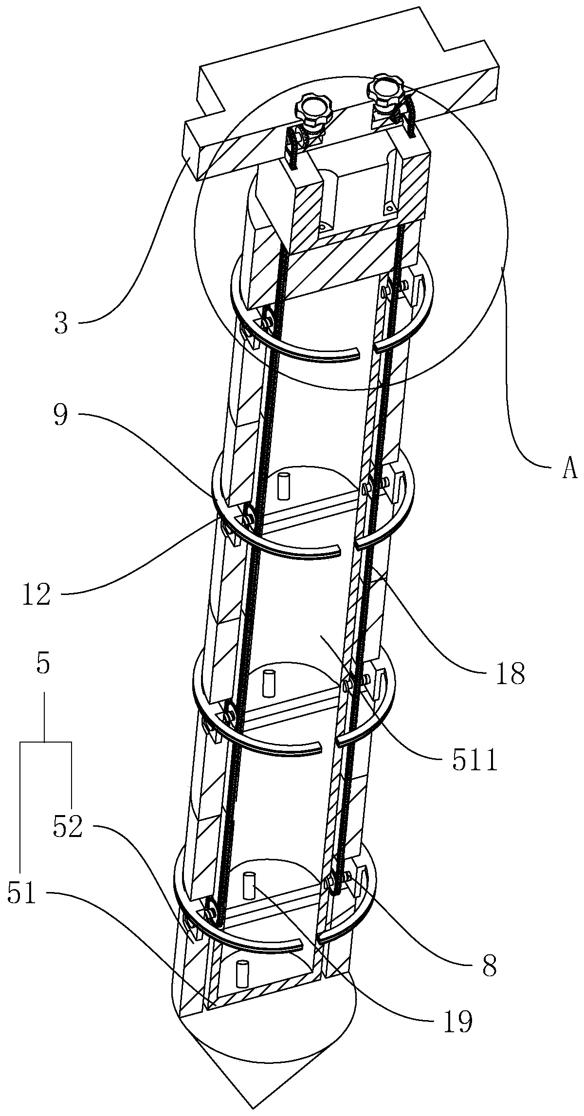 Underground water monitoring device for preventing underground water cross contamination and monitoring method thereof