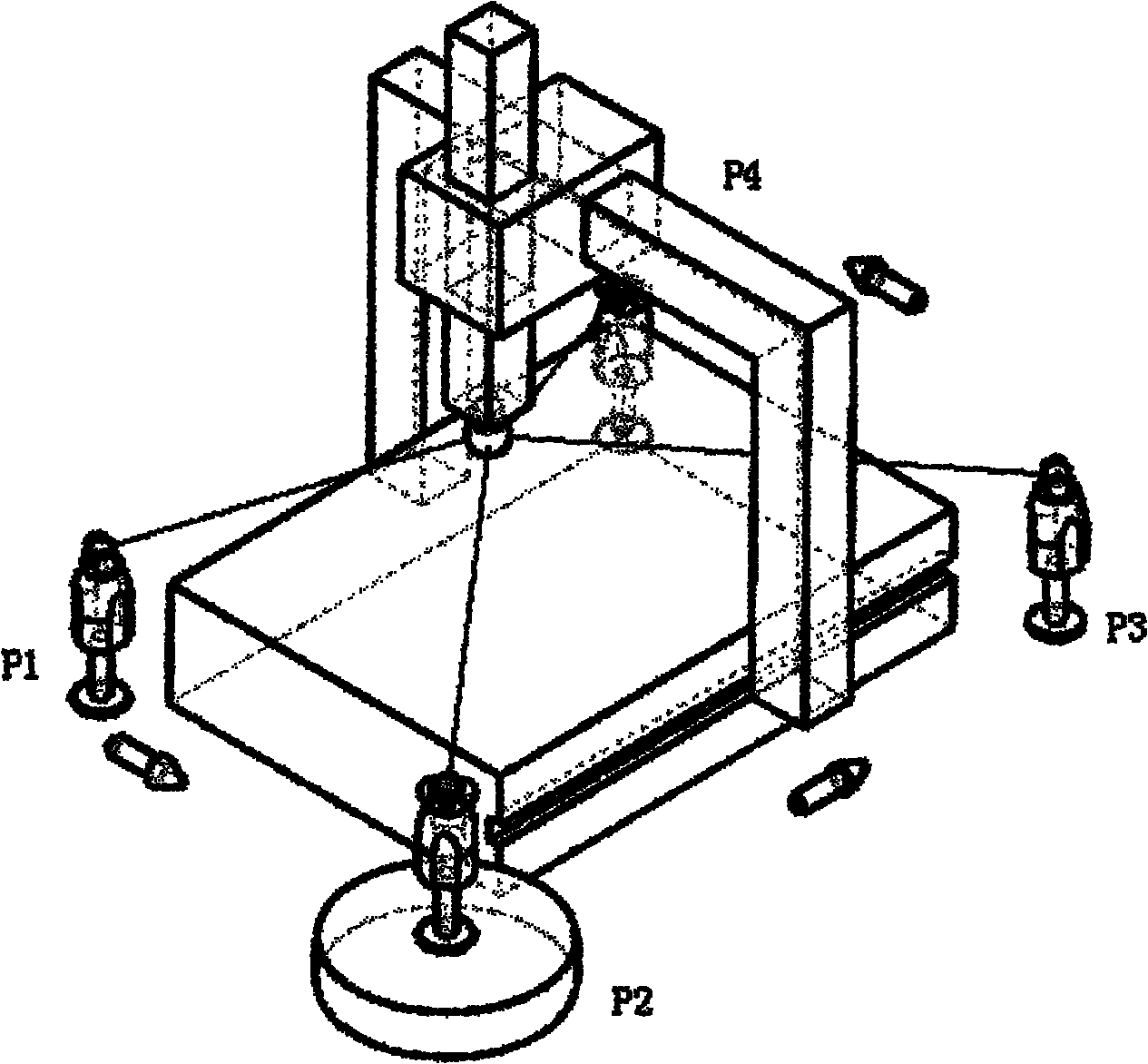 Method for detecting geometric accuracy of numerically-controlled machine tool based on multi-channel laser time-sharing measurement