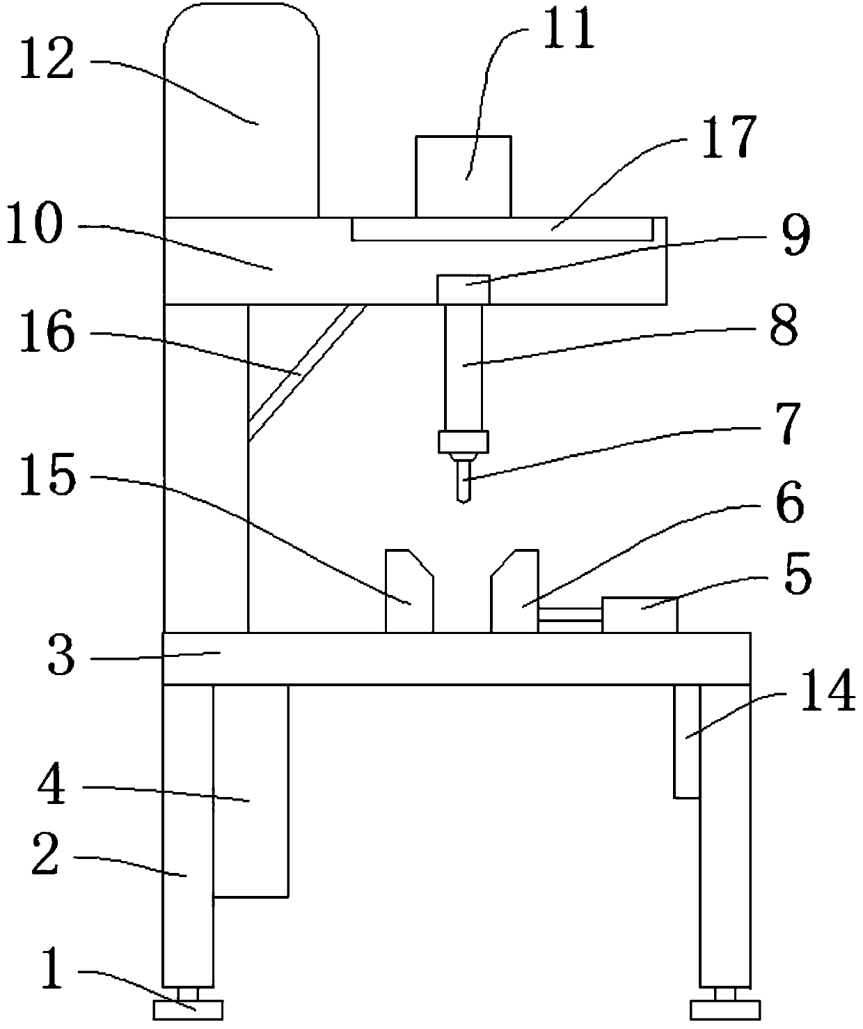 Drilling device for metal pipe machining